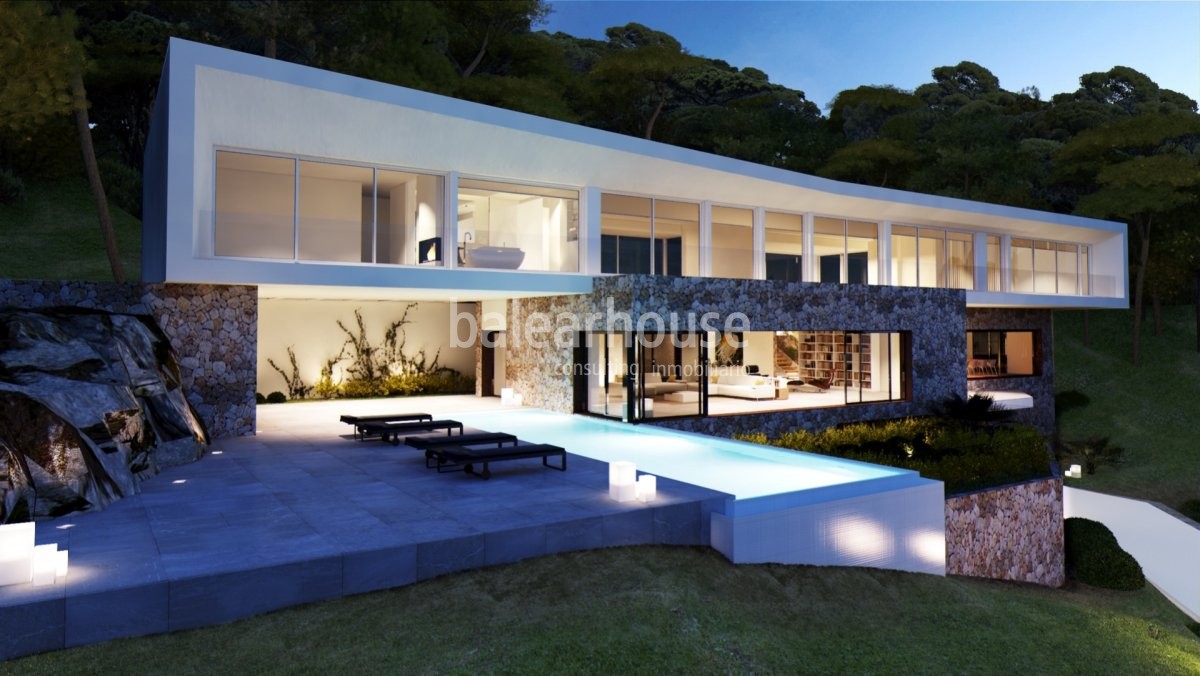 Espectacular proyecto de villa totalmente abierta al exclusivo paisaje en Sol de Mallorca