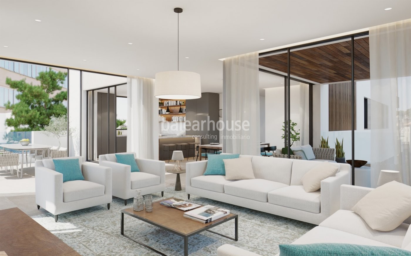 Neues modernes Wohnprojekt in Palma mit herrlichem Pool und Gartenanlage