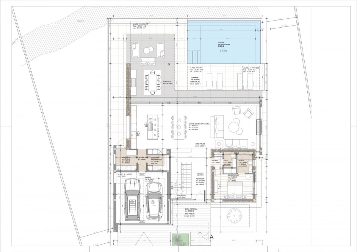 Nuevo proyecto de una magnífica vivienda transparente al paisaje y vistas al mar en Cala Vinyes.